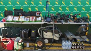 Imagen de parte del material encontrado