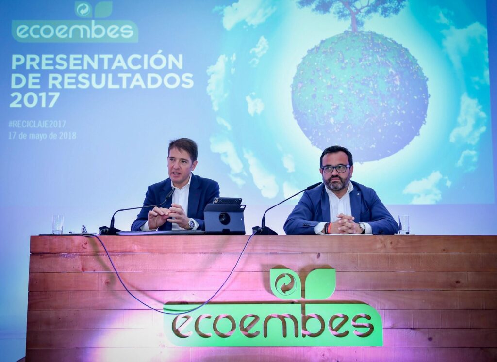 Óscar Martín, consejero delegado de Ecoembes, e Ignacio González, presidente de Ecoembes