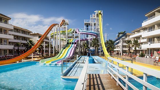 Imagen del parque acuático del hotel