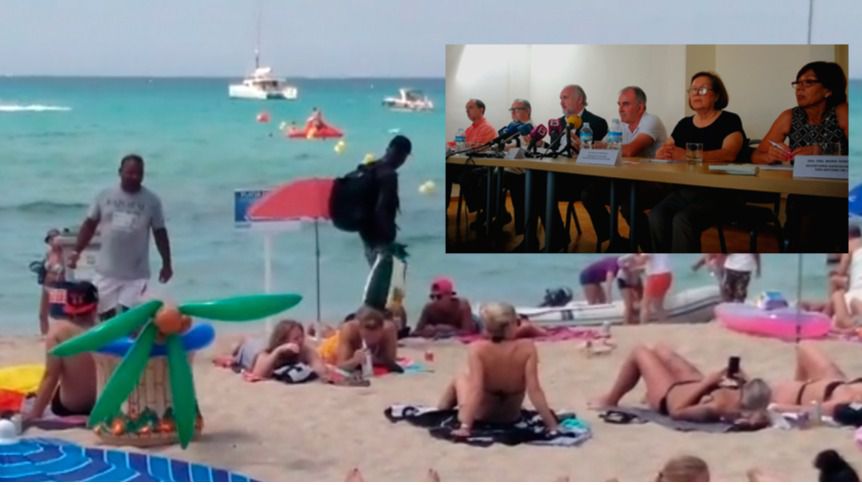 Vendedores ambulantes y música a todo volumen: el día a día en Playa de Palma