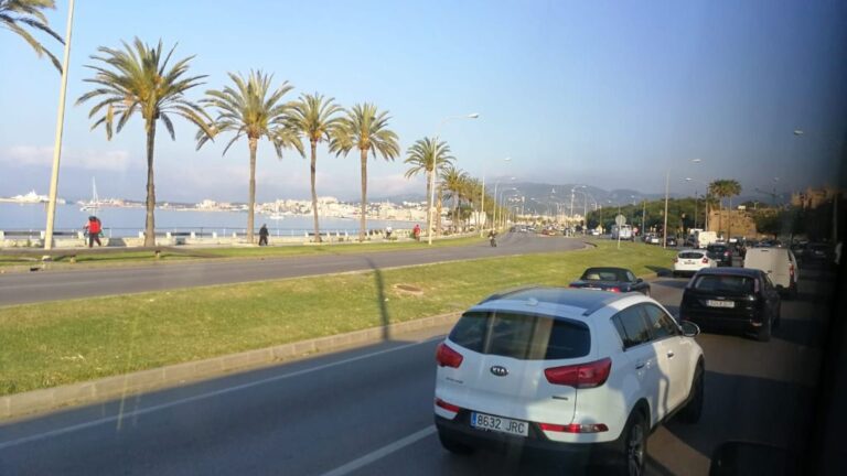 tiempo, despejado, sol, carretera, coches