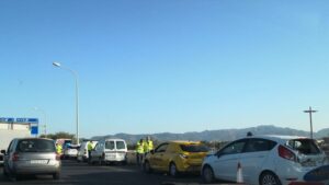 accidente atasco via cintura