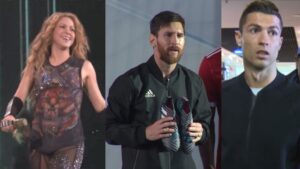 shakira, messi, cristiano