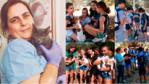 Antonia Juan, a la izquierda, y alumnos participantes en el proyecto