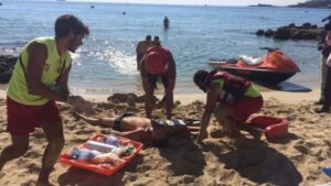 socorristas, ahogados