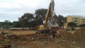 Imagen de archivo de las obras del centro deportivo iniciadas en 2014