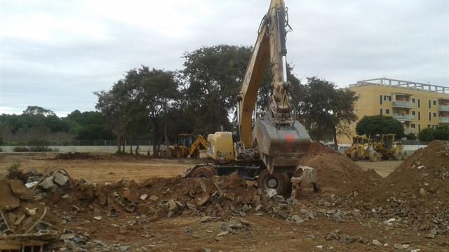 Imagen de archivo de las obras del centro deportivo iniciadas en 2014