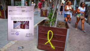 lazos amarillos palma