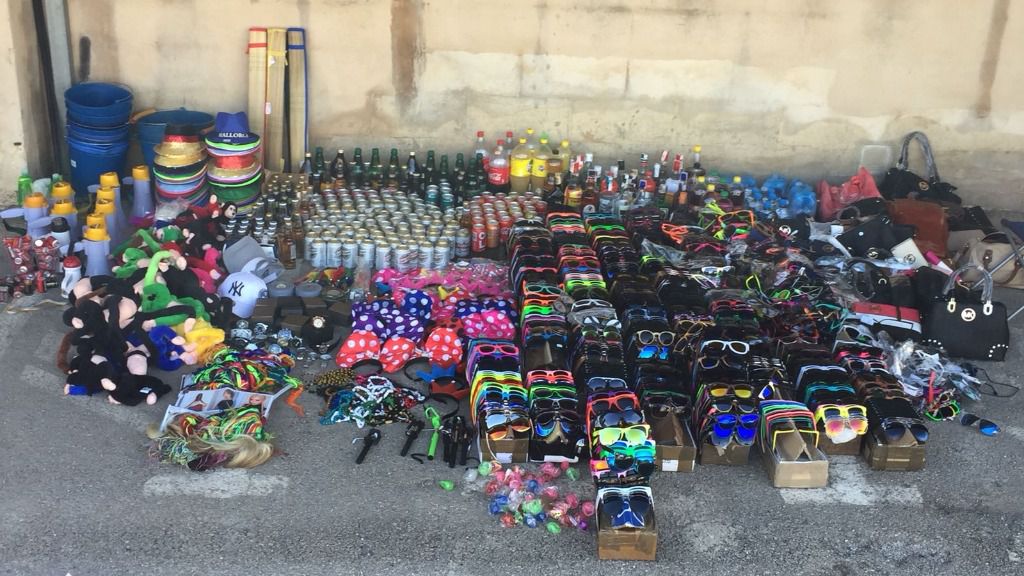 objetos confiscados