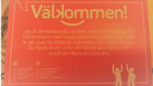 tarjeta benvinguts catal&aacute;n hoteles