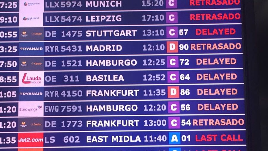 retrasos aeropuerto palma