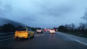 atasco mal tiempo se&ntilde;alizacion