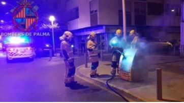 contenedor incendio