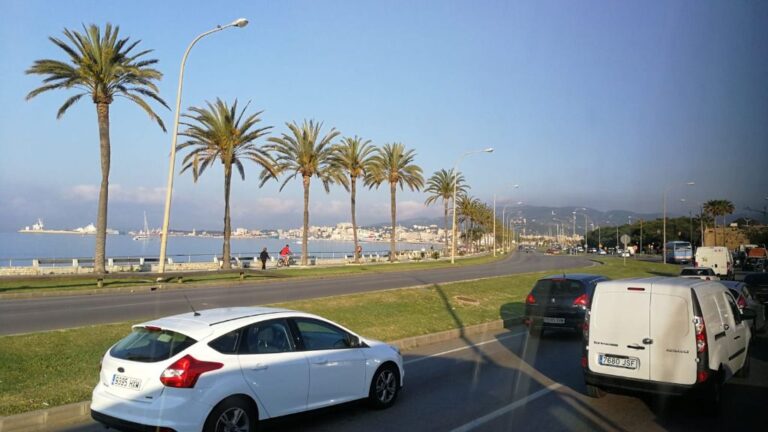 tiempo, despejado, sol, carretera, coches