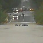 Carretera cortada lluvias