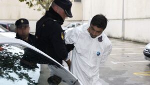 El presunto asesino, a su llegada a los juzgados para declarar