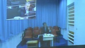 Imagen de la comparecencia por videoconferencia desde la c&aacute;rcel