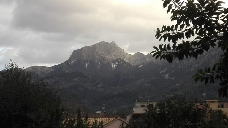 Imagen de la Serra de Tramuntana este jueves por la mañana (@franciscosegui2)