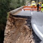 hundimiento carretera lluc