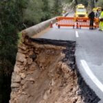 hundimiento carretera lluc