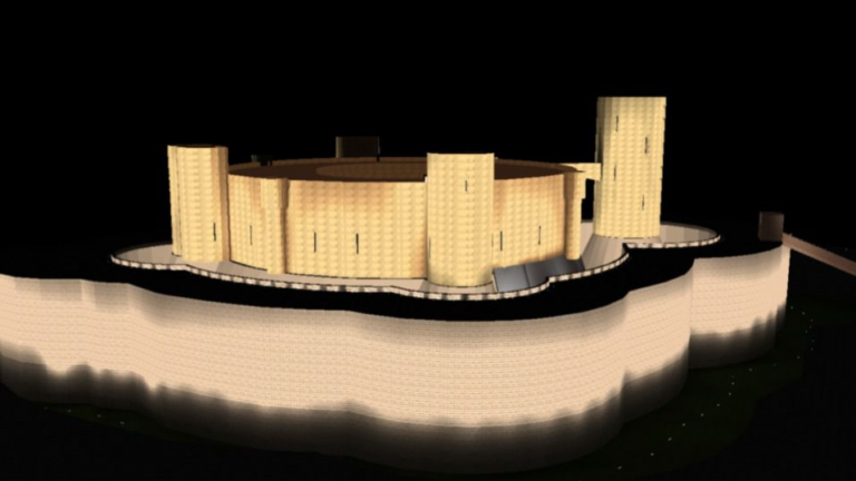 Castilo Bellver simulación iluminación
