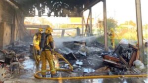 bomberos incendio son rullan