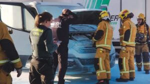 cami&oacute;n incendiado en Marratx&iacute;