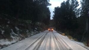 carretera granizada