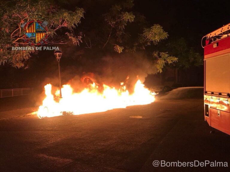Incendio provocado en contenedores de Palma