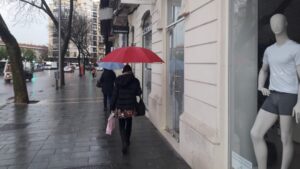 lluvia en Palma, gente con paraguas