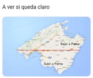 subir / bajar a palma