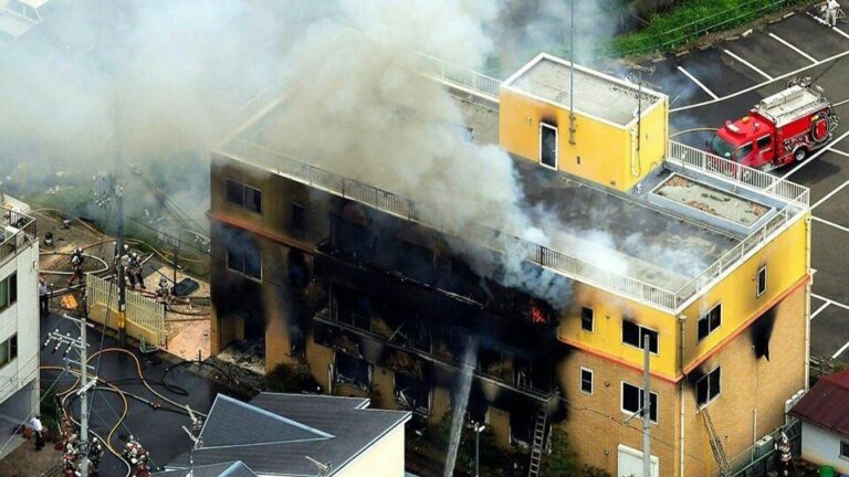 Incendio en un estudio de animación