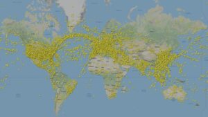 Vuelos a tiempo real, el pasado mi&eacute;rcoles, 24 de julio