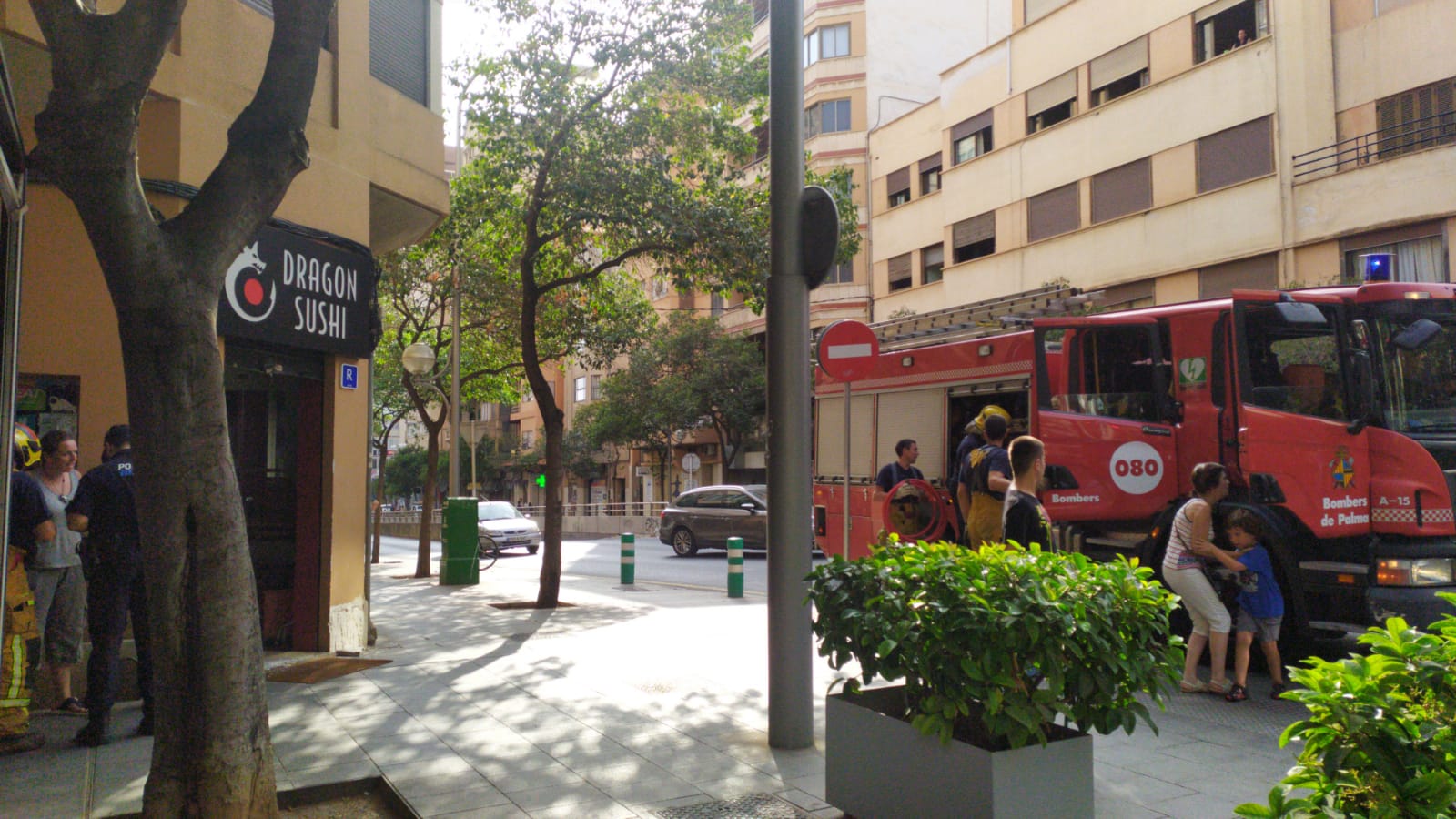 bomberos rescate restaurante