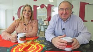 Caterina Tugores y Pep Maria Aguilo vermell i negre