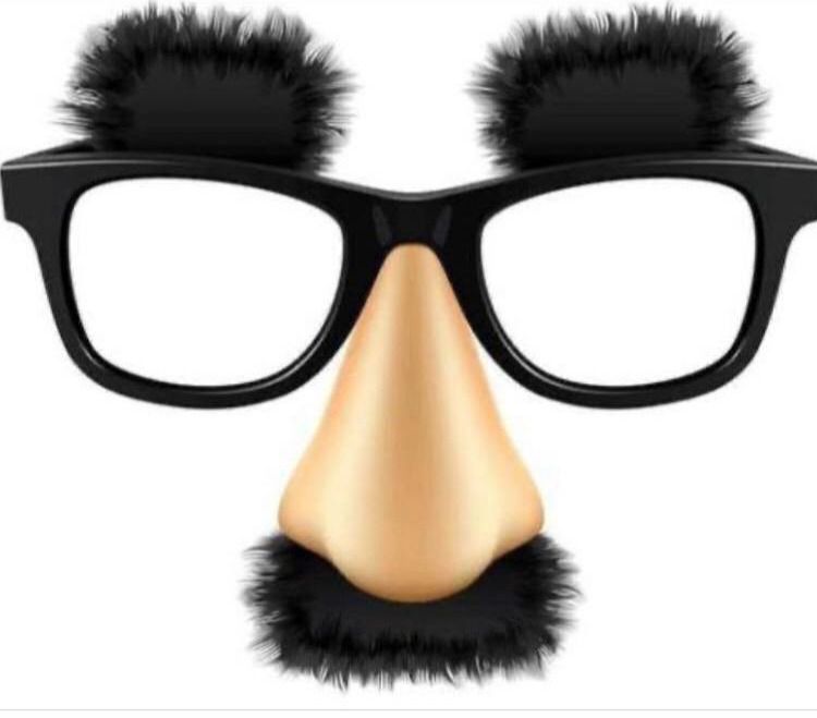 careta gafas bigote