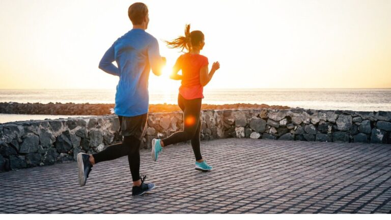 pareja correr deporte