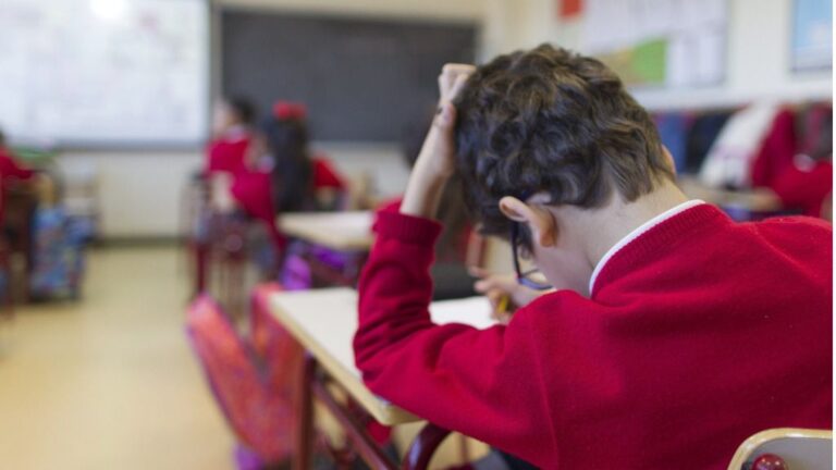 colegio niño estudiante clase