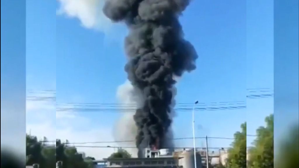 explosión fábrica china