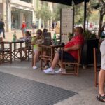 Mascarillas en las terrazas