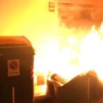 piromano bomberos contenedores incendio palma