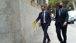 Imagen del juez Penalva, este mi&eacute;rcoles llegando al TSJIB