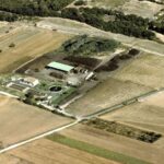 Imagen aérea de la depuradora de Ariany.