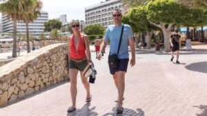 Paseo turistas brit&aacute;nicos