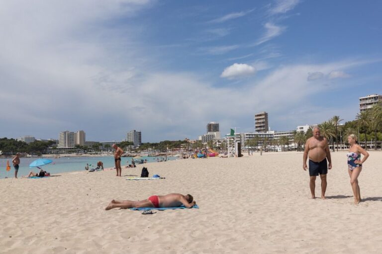 Turistas británicos playa