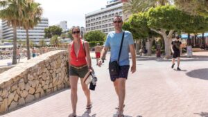 Paseo turistas brit&aacute;nicos