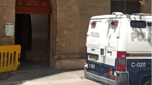 Archivo: Furg&oacute;n Polic&iacute;a nacional en los juzgados de lo Penal de Palma