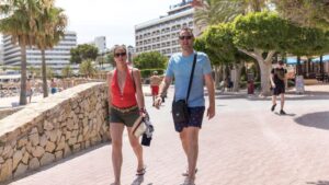 Paseo turistas brit&aacute;nicos