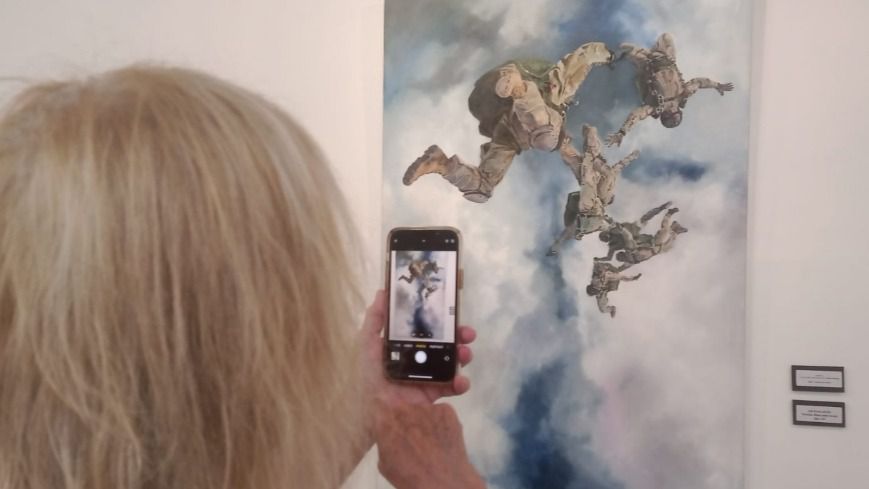 La obra ganadora "Salto al Vacío"