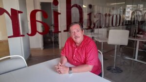 Jorge Llopis en la redacci&oacute;n de mallorcadiario.com.